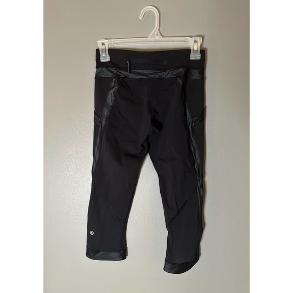 Lululemon chase me crop II women’s size 4 black - Picture 7 of 10